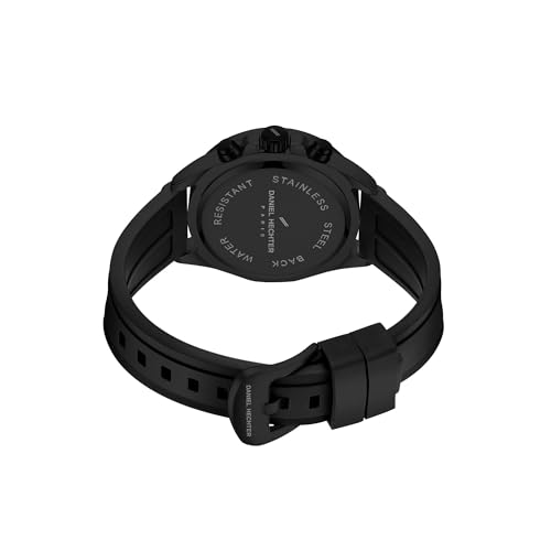 Daniel Hechter Paris Pantheon Collection Pantheon Collection Unique Multifunctional Watch for Men with Textured Round Dial Silicon Strap & Date Indicator-DHM1010 - Image 5