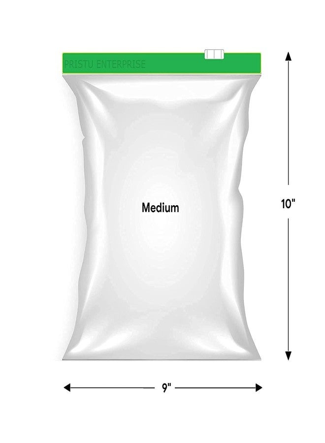 DRUDRAYA Food Grade Plastic Zip Lock Bag | Pack of 10 | Slider Ziplock Pouch | Ziplock Bags for Fridge | Multipurpose Storage Double Zipper Bag, Travel Packing, Reusable and Reclosable (9x10 inch) - Image 2