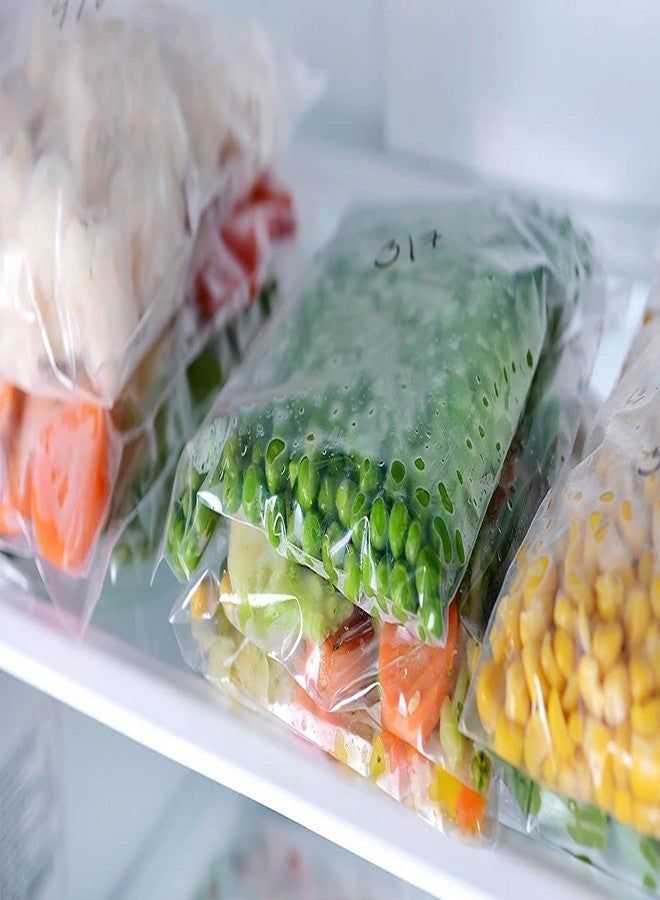 DRUDRAYA Food Grade Plastic Zip Lock Bag | Pack of 10 | Slider Ziplock Pouch | Ziplock Bags for Fridge | Multipurpose Storage Double Zipper Bag, Travel Packing, Reusable and Reclosable (9x10 inch) - Image 5