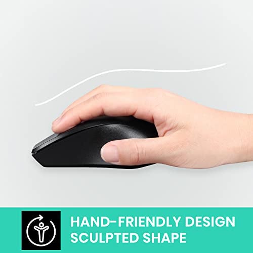 Perixx PERIMICE-621B Wireless Mouse - Silent Click with Ergo Design - Compatible for Desktop and Laptop PC - Wireless 2.4 GHz - Black - Image 3