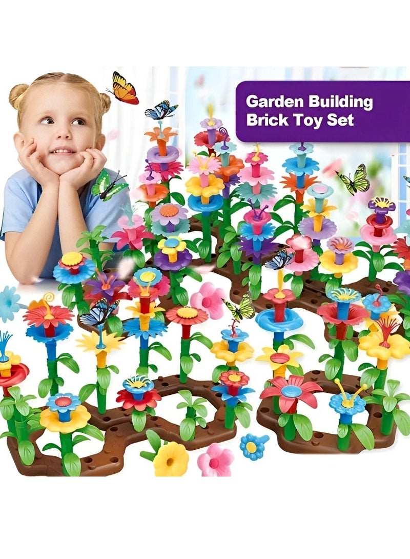 مجموعة زهور بلاستيكية تركيبية ملونة، ألعاب مونتيسوري لتعزيز التفكير التنموي وتنمية المهارات الحركية والحسية للأطفال الصغار، أدوات دعم التدريب للمعلمين والآباء، هدية مميزة (مجموعة من 76 قطعة) - Image 2