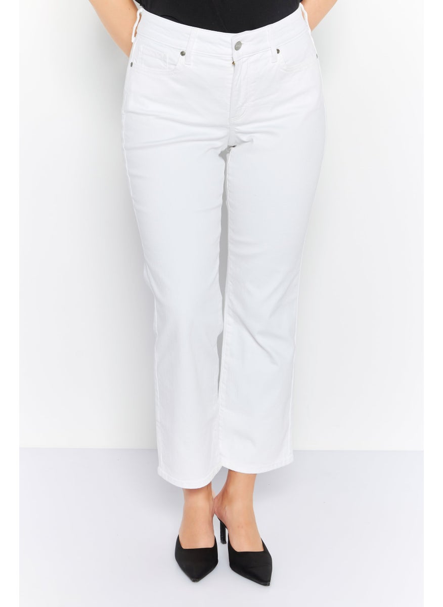 NYDJ - Women Regular Fit Straight Leg Ankle Denim Jeans, White - Image 1
