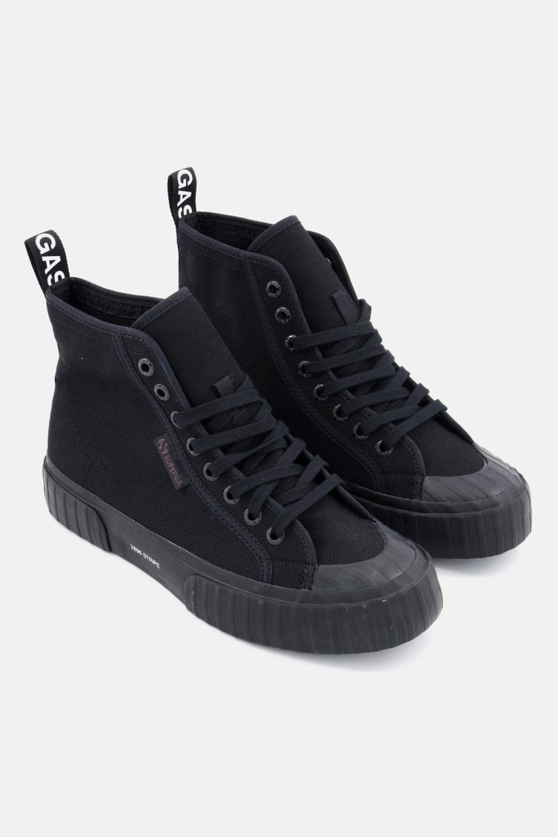 SUPERGA Women Lace Up High Cut Casual Shoes, Black - Image 1