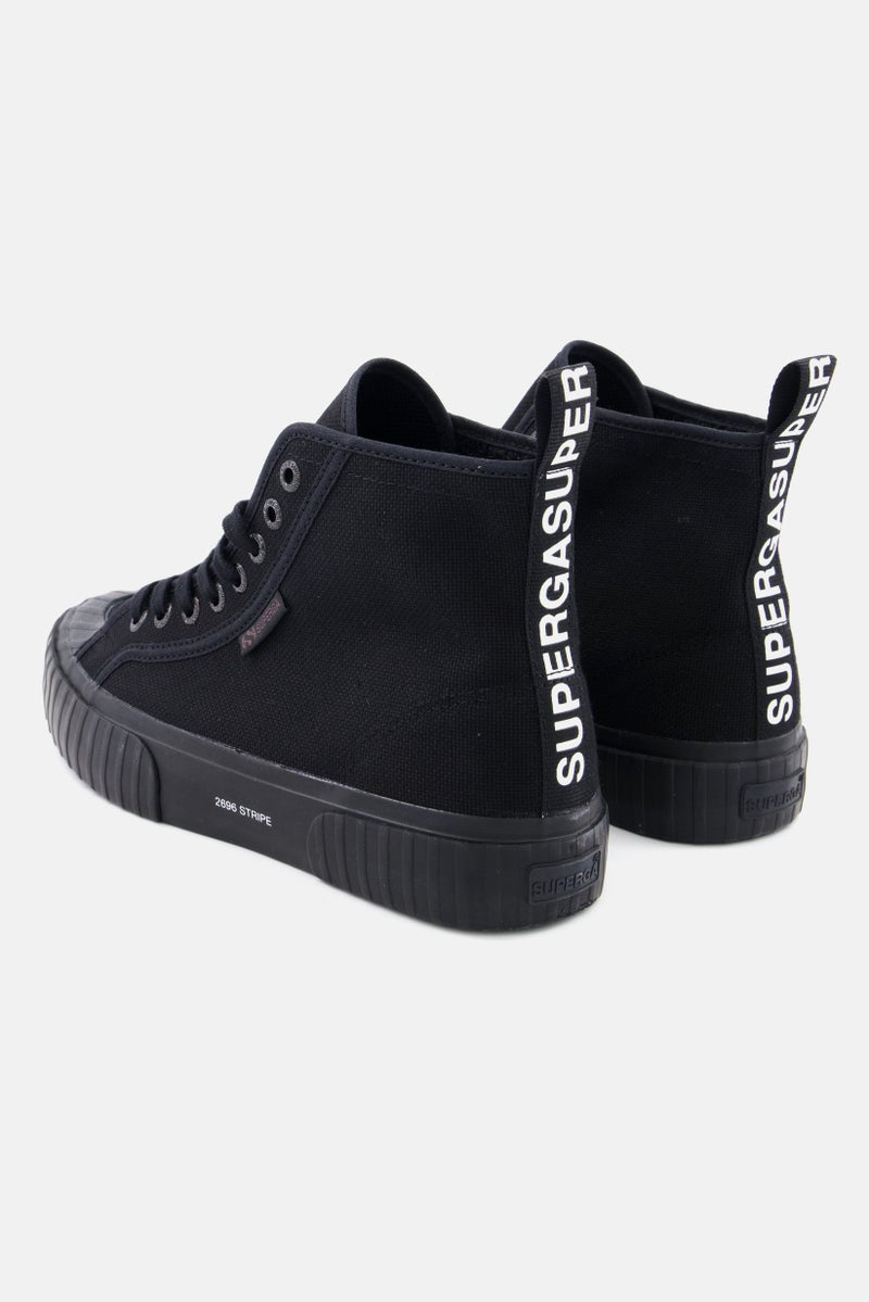 SUPERGA Women Lace Up High Cut Casual Shoes, Black - Image 4