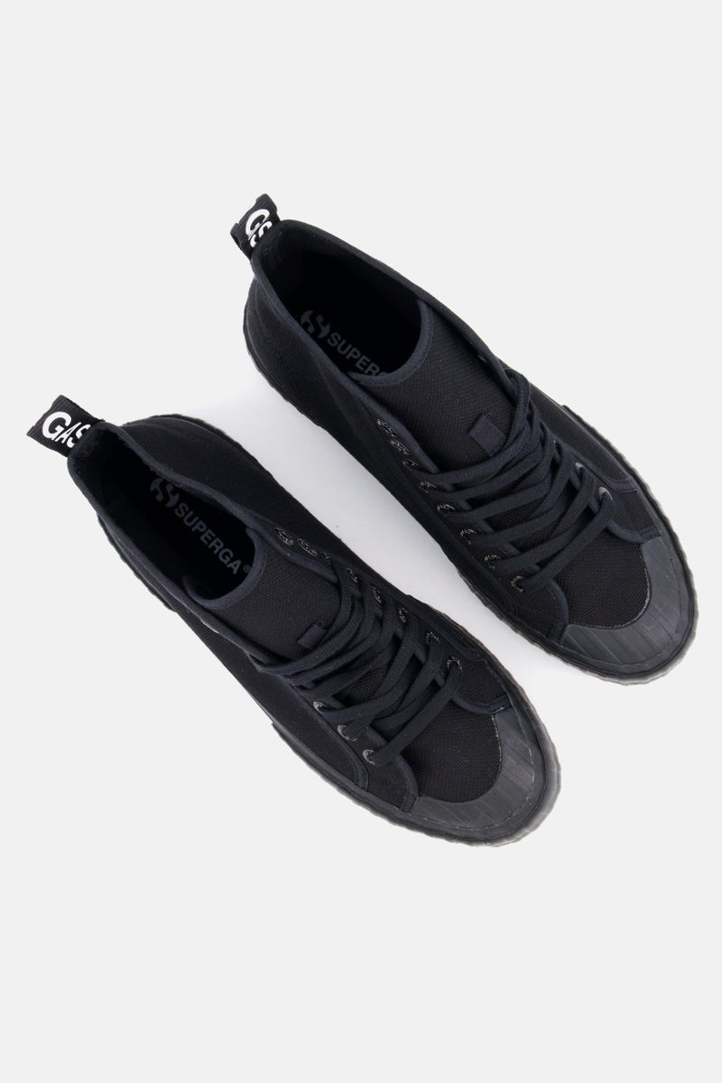 SUPERGA Women Lace Up High Cut Casual Shoes, Black - Image 2