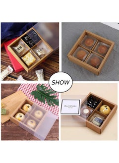 KASTWAVE Cupcake Boxes with Inserts and Display Windows, Brown Kraft Treats Gift Boxes, Cupcake Containers for Baking Pastries Goodies Biscuits (15 Packs 4 Lattices)  - Image 5