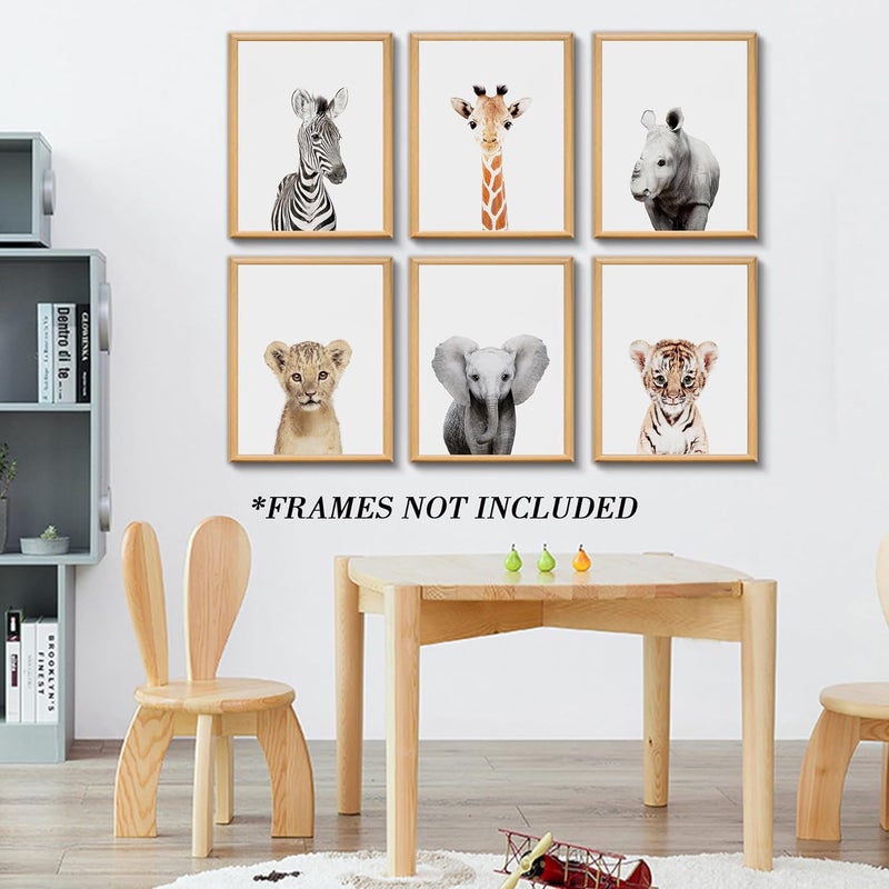 calmart Nursery Baby Room Wall Art Decor, Jungle Nursery Baby Animals Nursery Decorations, Cute Nursery Safari Decor Baby Bedroom Decorate - Image 4