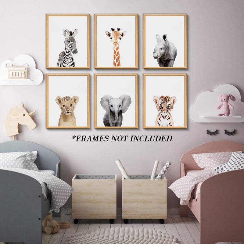 calmart Nursery Baby Room Wall Art Decor, Jungle Nursery Baby Animals Nursery Decorations, Cute Nursery Safari Decor Baby Bedroom Decorate - Image 3