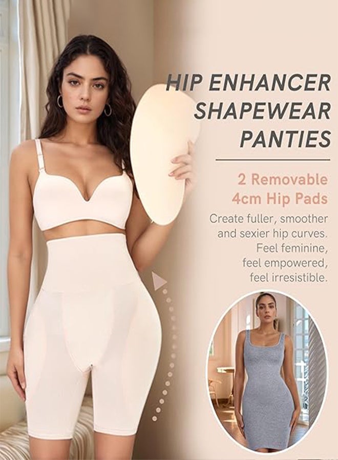 JOUDIYA Sponge Thigh Pad Pants, Padded Underwear Hip Enhancer Shapewear Shorts with Tummy Control and Butt Pads for a Bigger Butt - Image 2