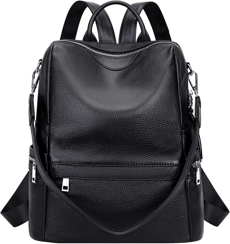 TrueArch Casual Leather Backpack for Women Elegant Casual Backpack 13" Laptop Purse Ladies Women Girls Leather Shoulder Fitting Rakhi Gift for Sister, Mother Bhabhi (Black) - Image 1