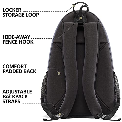 Athletico Compact City Tennis Backpack (Black) - Image 3