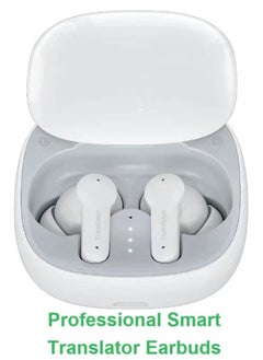Professional Earbuds Smart Translator Headphones Intelligent Voice Translation Headset Binaural Simultaneous Translation 144 Languages & Accents Translation Music and Calling with APP Fit iOS &Android