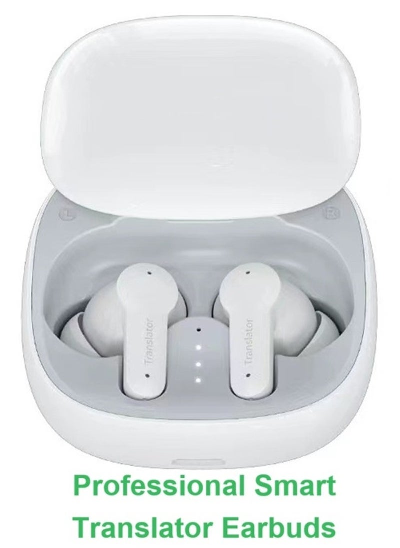 Generic - Professional Earbuds Smart Translator Headphones Intelligent Voice Translation Headset Binaural Simultaneous Translation 144 Languages & Accents Translation Music and Calling with APP Fit iOS &Android - Image 1
