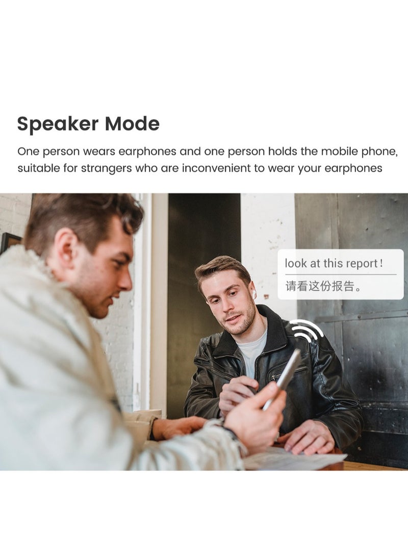 Generic - Professional Earbuds Smart Translator Headphones Intelligent Voice Translation Headset Binaural Simultaneous Translation 144 Languages & Accents Translation Music and Calling with APP Fit iOS &Android - Image 1