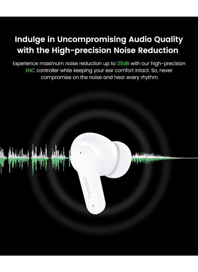 Generic - Professional Earbuds Smart Translator Headphones Intelligent Voice Translation Headset Binaural Simultaneous Translation 144 Languages & Accents Translation Music and Calling with APP Fit iOS &Android - Image 1