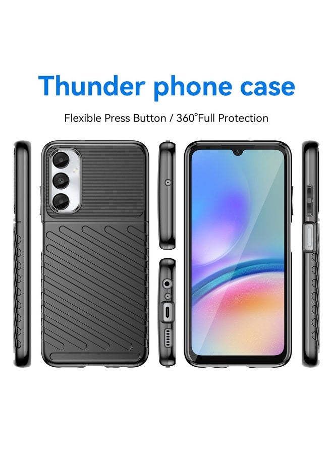 HuHa Case Cover For Samsung Galaxy A05s Thunderbolt Shockproof TPU Phone Case(Black) - Image 2