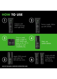 tiege hanley Tiege Hanley Mens Skin Care Set, Revitalization Skin Care Routine for Men (System Level 4) - Men's Skincare Set for Fine Lines Includes Face Wash, Scrub, Moisturizer, Eye Cream, Face Serum, Clay Mask  - Image 5