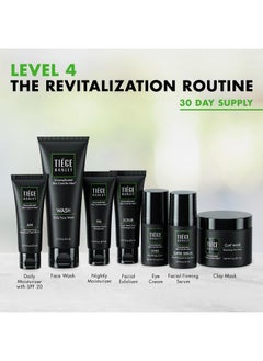 tiege hanley Tiege Hanley Mens Skin Care Set, Revitalization Skin Care Routine for Men (System Level 4) - Men's Skincare Set for Fine Lines Includes Face Wash, Scrub, Moisturizer, Eye Cream, Face Serum, Clay Mask  - Image 2