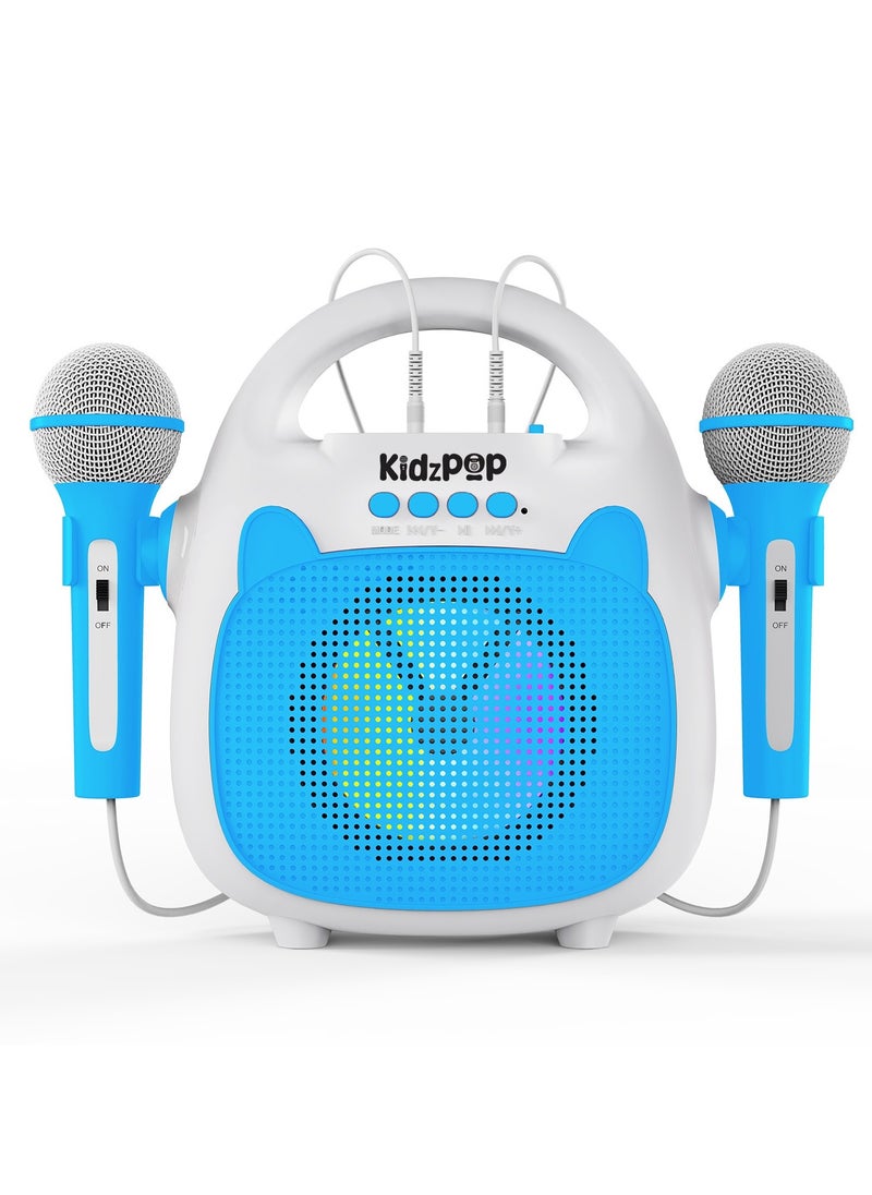 echo AUDIO Kids Karaoke Machine with Bluetooth, LED Lights & 2 Wired Microphones  - Image 3