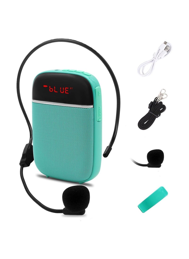 Generic - Portable Bluetooth Voice Amplifier, Rechargeable Wired Mini Speaker with Microphone, Use in Classroom, Meeting, Promotions and Outdoor Activities, for Teachers, Tour Guides, Coaches and More(Blue) - Image 1
