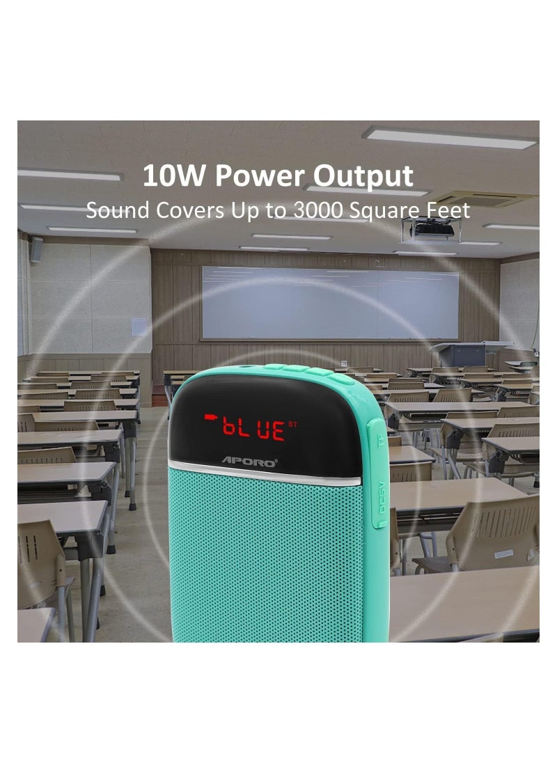 Generic - Portable Bluetooth Voice Amplifier, Rechargeable Wired Mini Speaker with Microphone, Use in Classroom, Meeting, Promotions and Outdoor Activities, for Teachers, Tour Guides, Coaches and More(Blue) - Image 1