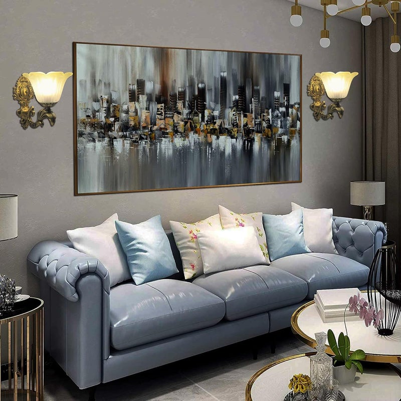 WHITERAY Golden Antique Classic Designed LED Wall Light Lamp for HomeDining Room Bedroom Living Room DecorBulb Not Included - Image 1