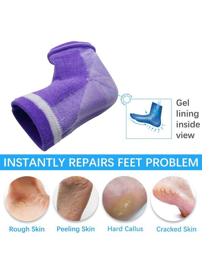 JYOT CREATION JYOT CREATION Silicone Gel Heel Socks For Dry Hard Cracked Heels Repair, Foot Care Support Cushion With Spa Botanical Gel Pad & With Heel Protector Insole Cups (Pack Of 2)(Gel socks & shoe gel pad) - Image 2