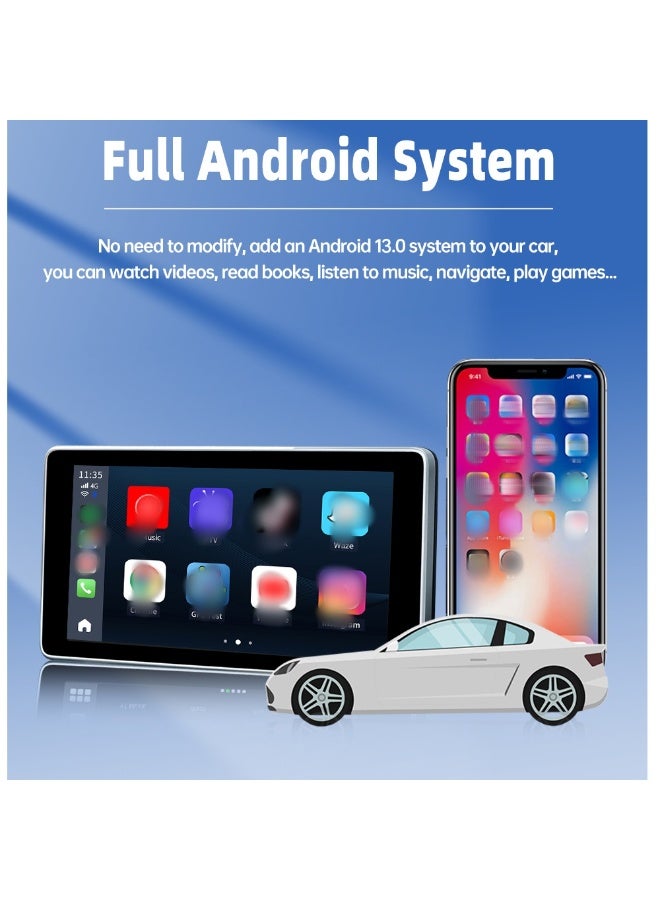 Carlinkit (For KSA  Package design) CarPlay Ai Box 8G+128G Android 13 Wireless Adapter for Car, 8GB+128GB (512GB Expandable), Qualcomm SM6225 8-Core, 4G LTE Hotspot & GPS, RGB Light/Non-RGB for Wired CarPlay Cars - Image 3