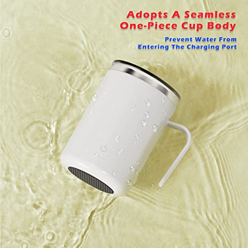 daasigwaa Rechargeable Self Stirring Mug - Magnetic Adsorption Charging | IPX7 | Electric Auto Mixing Stainless Steel Cup 400 ml/13.5 oz(Pink) - Image 4