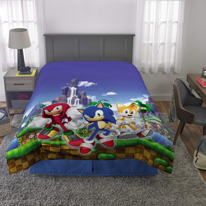 Franco Kids Bedding Super Soft Microfiber Reversible Comforter, Twin/Full, Sonic The Hedgehog, Anime - Image 5