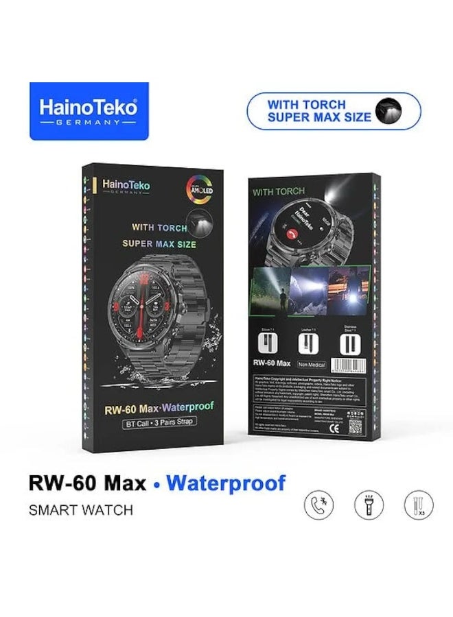 Haino Teko Stylish and Durable Haino Teko RW-60 Max Smartwatch with Long Battery Life, Fitness Monitoring, and IP68 Waterproof Protection - Image 3