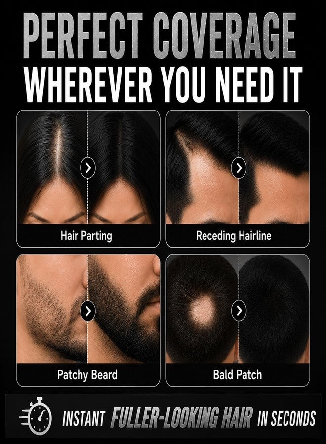 RichCurls Hair Root Touch Up Powder Black 4g Hair Cover Up for Grey Hair - Image 4