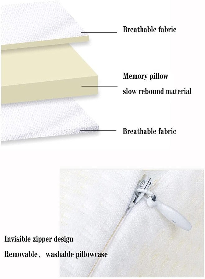 Hanlin The Cube Memory Foam Square Pillow for Side Sleepers, Ergonomic Support Cervical Head Cushion ,for Neck and Shoulder Pain Relief ,Vertebral Protection Thicker Bed (24‘’x12''x5''), White - Image 3