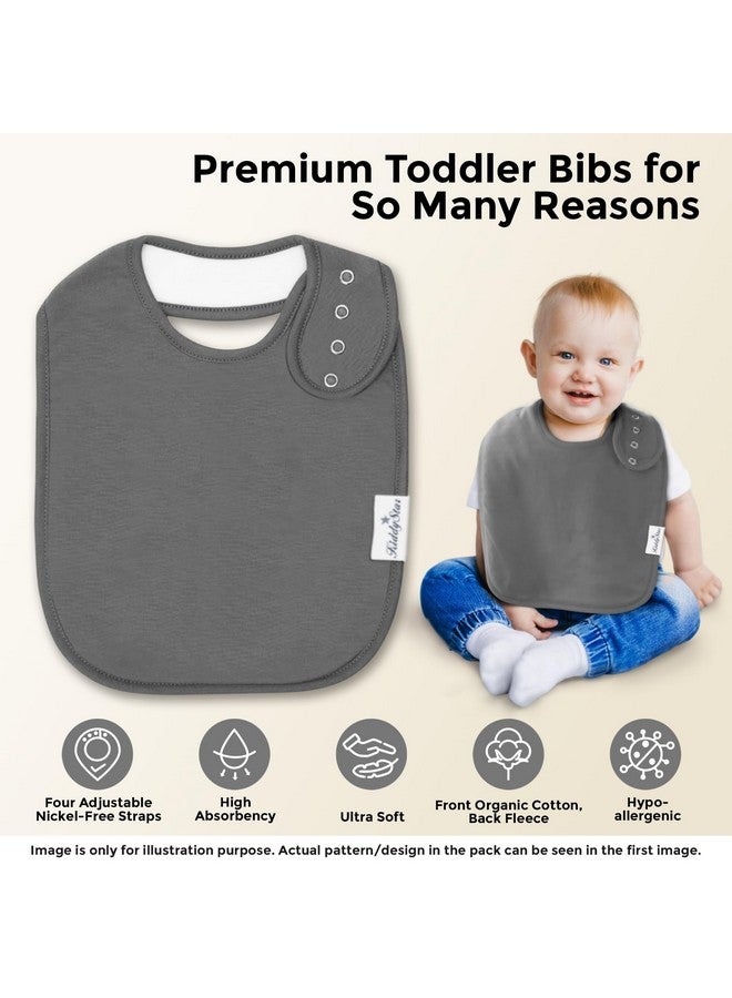 KiddyStar Double Layer Bandana Bibs - Multi Snaps Adjustable Organic Cotton Teething Bib - Absorbent Drooling Protection - Image 2
