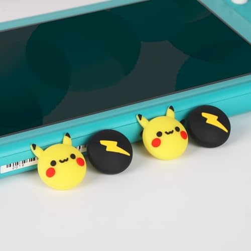 TIKOdirect Cute Thumb Grip Caps Compatible with Switch Joy-con/OLED/Switch Lite, Kawaii Joystick Cap Grip 4PCS Soft Silicone Protective Ergonomic Button Cover, Yellow P - Image 4