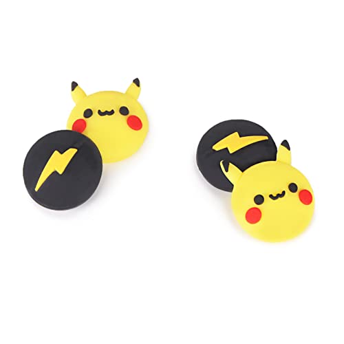 TIKOdirect Cute Thumb Grip Caps Compatible with Switch Joy-con/OLED/Switch Lite, Kawaii Joystick Cap Grip 4PCS Soft Silicone Protective Ergonomic Button Cover, Yellow P - Image 2