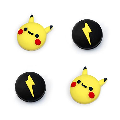 TIKOdirect Cute Thumb Grip Caps Compatible with Switch Joy-con/OLED/Switch Lite, Kawaii Joystick Cap Grip 4PCS Soft Silicone Protective Ergonomic Button Cover, Yellow P - Image 1