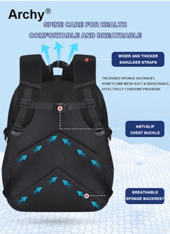 Archy Astronaut Kids Backpack for Girls & Boys Waterproof Lightweight School Bag Backpack for Children Primary Students School Bag  - Image 3