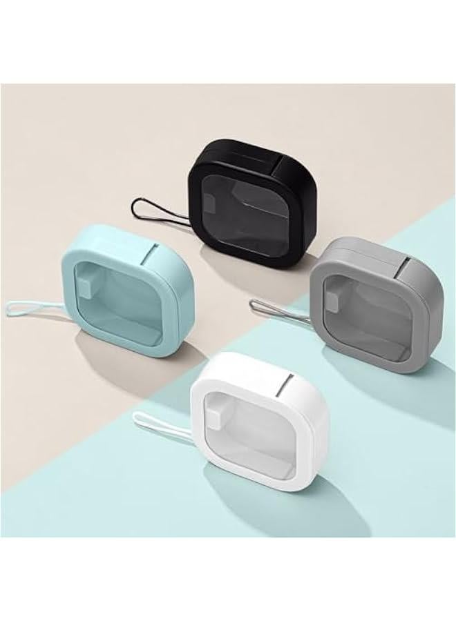 Arabest 4 Pcs Assorted Colors Hair Tie Organizer Portable Hair Accessory Storage Containers Stackable Tie Bobby Pin Holder Home Cotton Swab Dispenser Accessories Jewelry Organizer Box  - Image 2