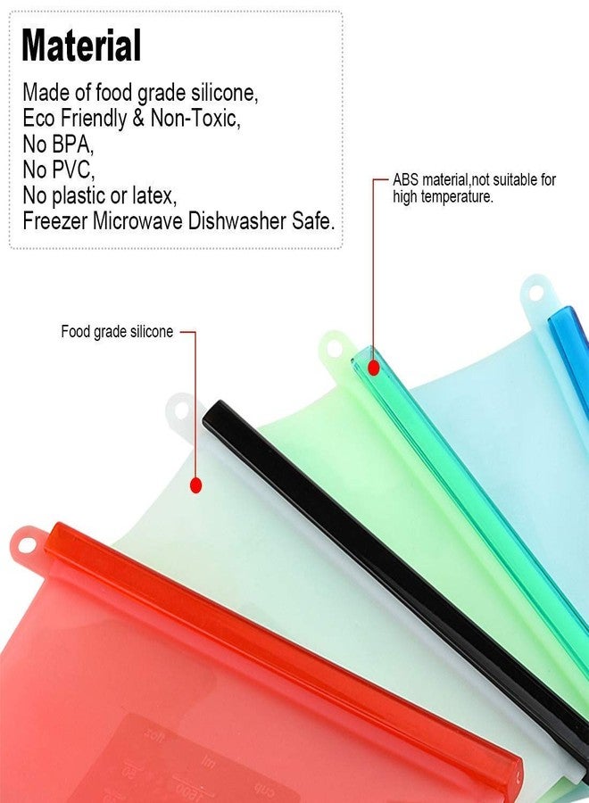 KASUMBI Reusable Silicone Food Storage Bag, Microwave Dishwasher Freezer Oven Safe Food Preservation Airtight Seal Storage Food Grade & BPA Free Bag - Pack Of 4 - Image 5