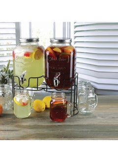 Milberg 4-Piece Ridged Designed Beverage Dispenser Set 7.5 L 22101157 / 8087  - Image 2