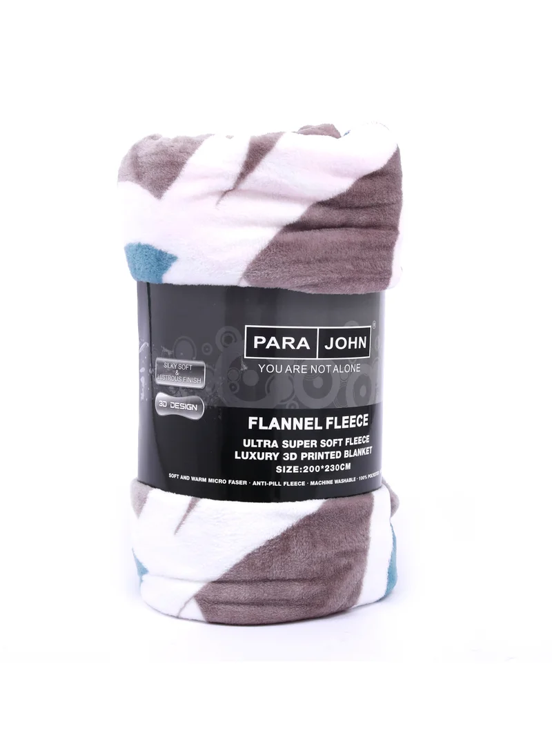 بارا جون بطانية فليس مزدوجة Para John – بطانية فلانيل ناعمة من البوليستر مقاس 200×230 سم قابلة للغسل في الغسالة