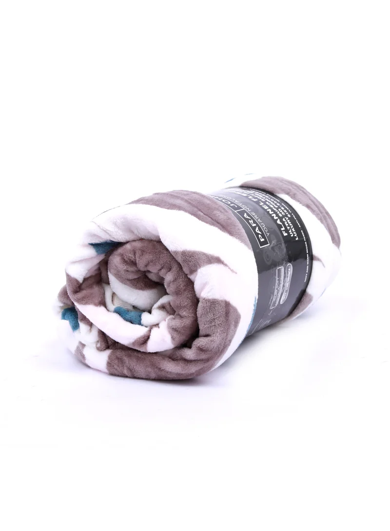 بارا جون بطانية فليس مزدوجة Para John – بطانية فلانيل ناعمة من البوليستر مقاس 200×230 سم قابلة للغسل في الغسالة