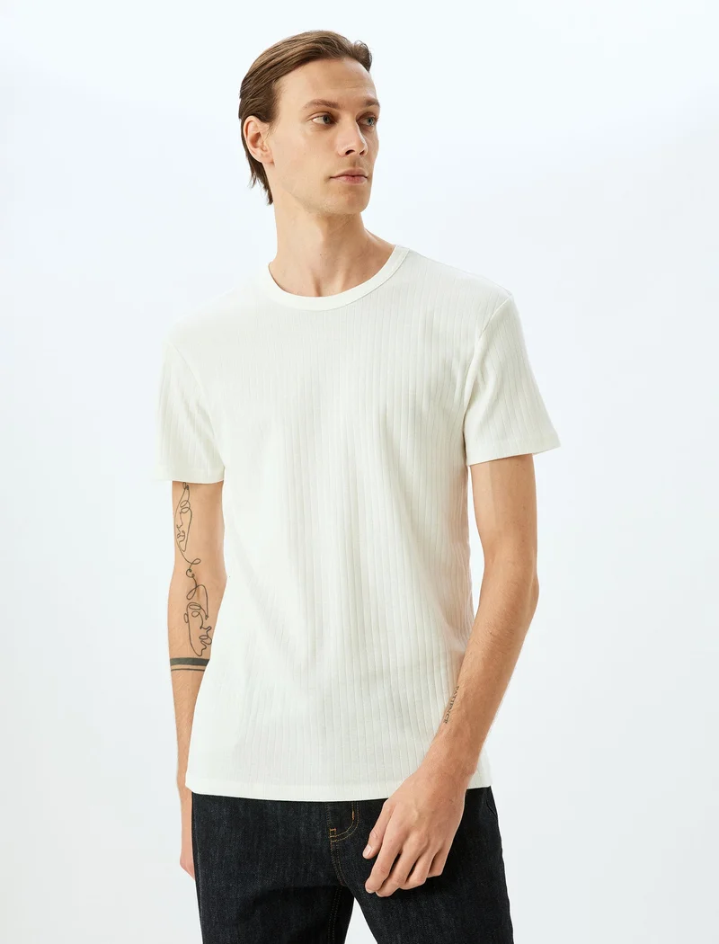 كوتون Crew Neck T-Shirt