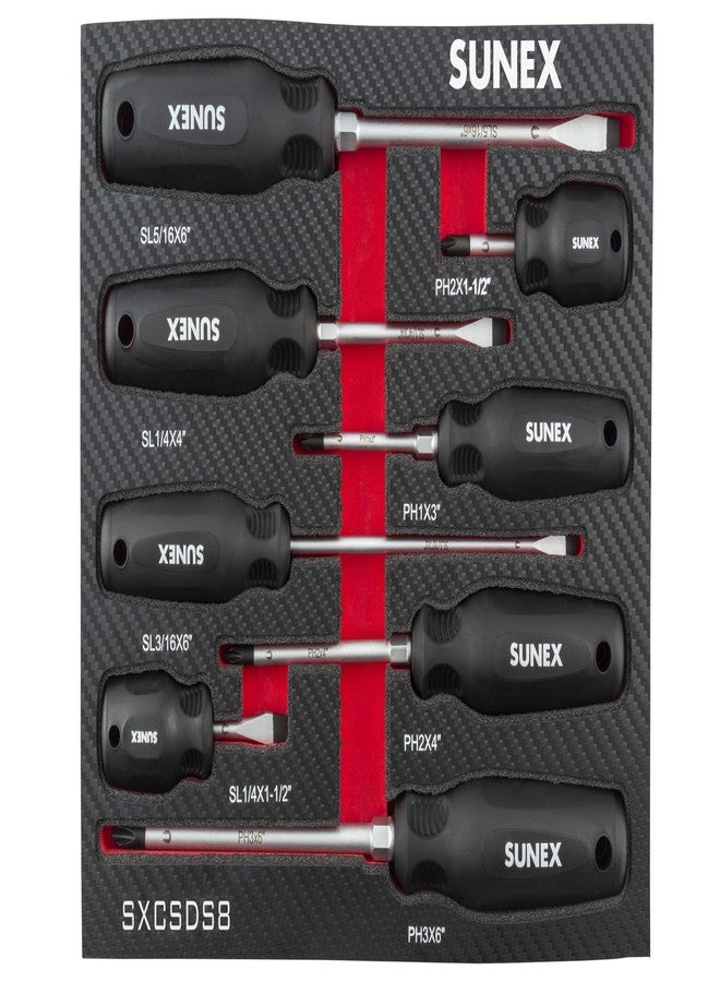 Sunex Tools SXCSDS8 Phillips® & Slotted Magnetic Screwdriver Set - Image 2
