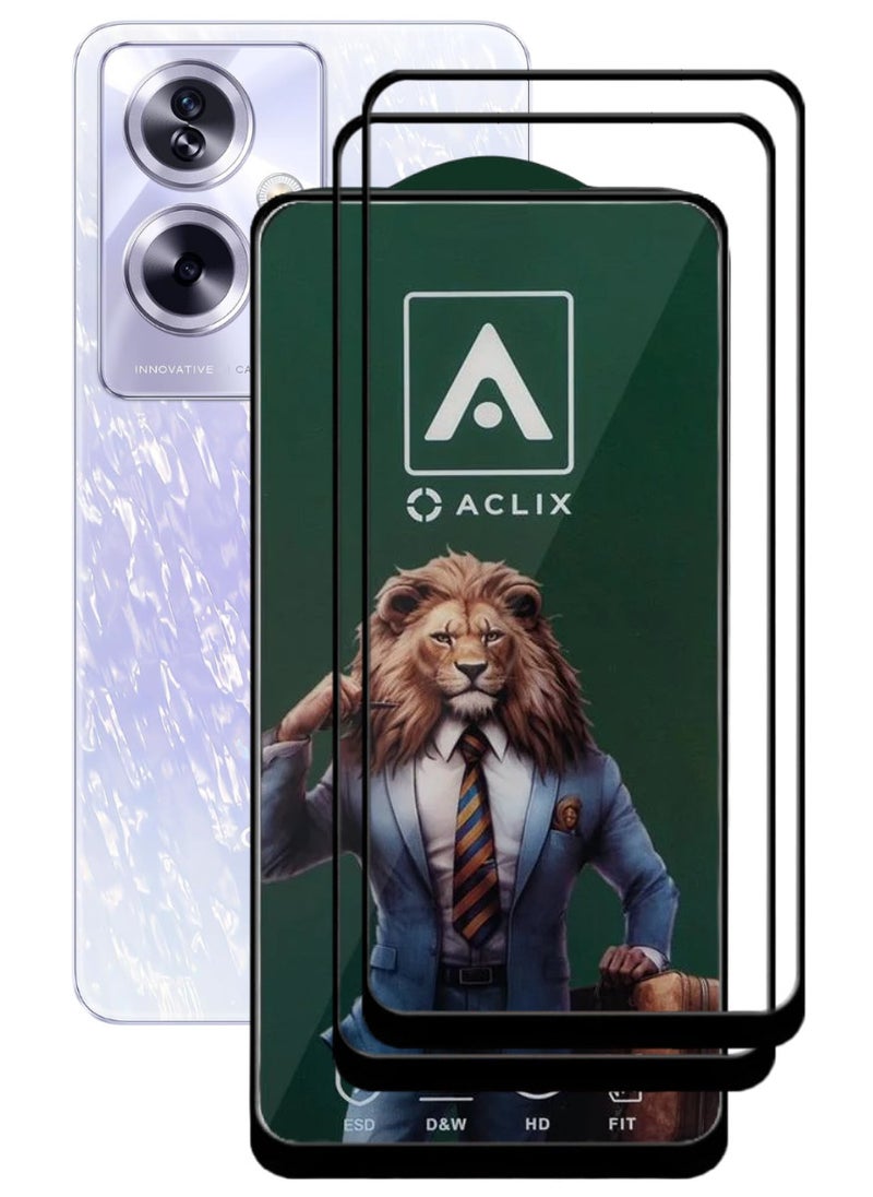 ACLIX 2 Pieces Antistatic ESD Dustproof Premium Quality High Definition Tempered Glass Screen Protector Designed For Oppo A79 - Image 1