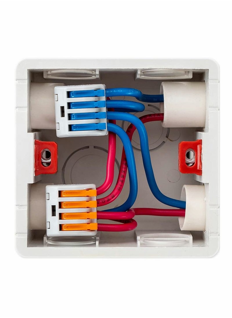 SYOSI - 141Pcs Lever Wire Connectors, Compact Splicing Conductor Connector for Solid Stranded Flexible Wires 28-12 AWG (Blue) - Image 1