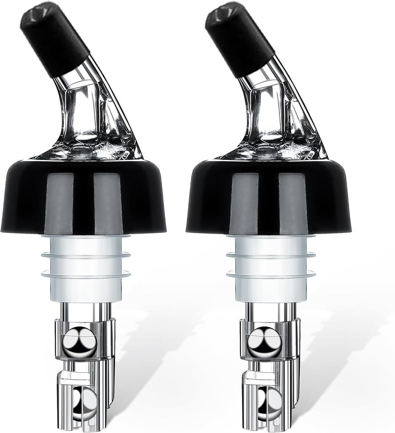 SuproBarware Automatic Measured Bottle Pourer - Quick Shot Spirit Measure Pourer Drinks Wine Cocktail Dispenser Home Bar Tools - 2 pack 1.5oz - Image 1