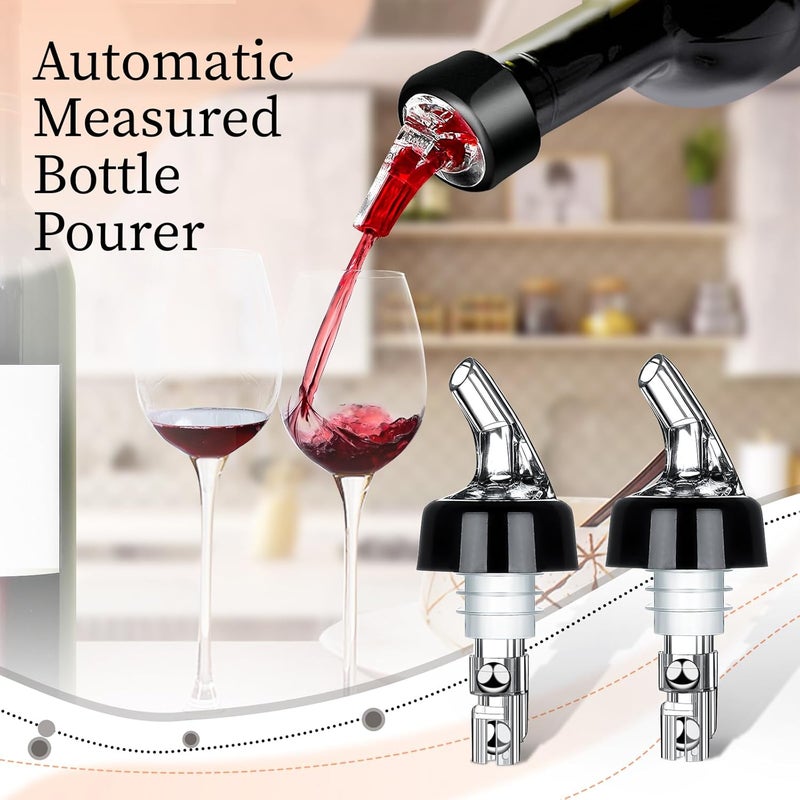 SuproBarware Automatic Measured Bottle Pourer - Quick Shot Spirit Measure Pourer Drinks Wine Cocktail Dispenser Home Bar Tools - 2 pack 1.5oz - Image 4