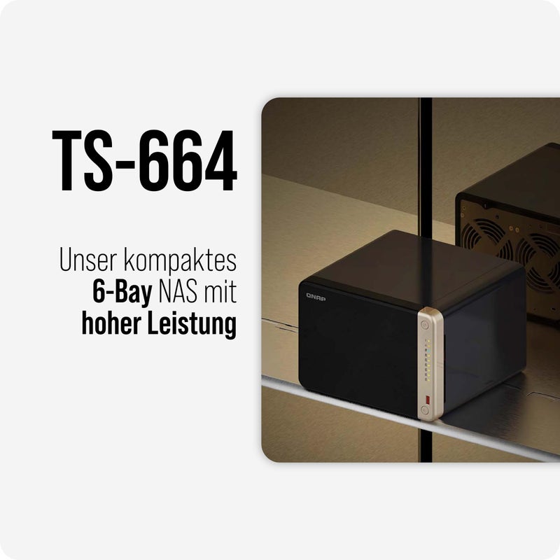 QNAP Qnap TS-664-8G | 6-Bay, PCIe Gen3, 2.5GbE Tower NAS  - Image 2
